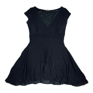 Betsey Johnson Vtg 90's Fairy USA Made Black Scrunched Lace Dress Women's Sz L?